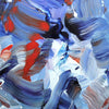 Colorful Abstract Painting | Vibrant Blue and Red Brushstrokes