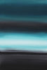 Vibrant abstract geometric painting with teal and black tones