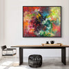 Vibrant Abstract Art | Colorful canvas painting with bold brushstrokes and dynamic palette for modern home decor