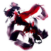 Vibrant Abstract Art | Vivid Red, Pink, and Black Brushstrokes