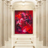 Vibrant Red Abstract Art | Passionate Wild Heart 55x72"