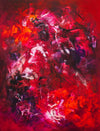 Vibrant Red Abstract Art | Passionate Expressionist Painting
