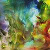 Vibrant abstract landscape painting | Tropical Garden 44x55"