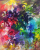 Vibrant Abstract Landscape | Colorful Floral Painting 44x55"