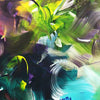 Vibrant Abstract Landscape | Lush Tropical Garden 44x55"
