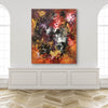 Vibrant abstract canvas art with earthy color tones and a blurred, ethereal design, extra large paintings for sale, modern art