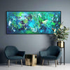 Green Abstract Art | Emerald City 30x72"
