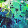 Vibrant Green Abstract Art | Emerald City 30x72"