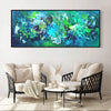 Vibrant Abstract Landscape | Emerald City 30x72" Canvas Art