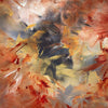 Vibrant abstract painting | Captivating brushstrokes of warm earthy tones and bold colors create a dynamic, emotive artwork.