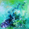 Teal and Emerald Waves | Abstract Acrylic Painting on Canvas