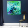Vibrant Abstract Artwork | Emerald Waves | Original Acrylic Painting