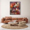 Vibrant Multicolored Abstract Canvas Art | Moonlit Garden I 47x59"