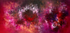Vibrant abstract landscape with swirling colors of red, pink, and purple, depicting a dynamic "Light of Change" scene.