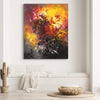 Vibrant Abstract Landscape | Fiery Brushstrokes on Large Canvas