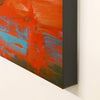 Extra large abstract landscape canvas art with earthy colors