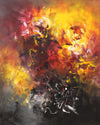Fiery Abstract Artwork | Vibrant Explosive Colors in Painting