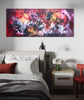 Vibrant abstract landscape artwork | Colorful modern painting in bedroom
