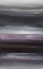 Serene abstract landscape with hazy horizons in muted tones of gray, lavender, and brown.