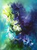 Abstract Canvas Art | Vibrant Midnight Splatter 36x48"