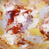 Vibrant abstract art painting with warm earthy tones. Rich browns, oranges, and soft whites create a dynamic and textured composition. Expressive brushstrokes and blended colors form an engaging modern artwork.
