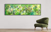 Green Abstract Landscape | Vibrant Emerald Symphony Artwork for Wall