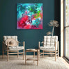 Vibrant Abstract Art | Colorful Floral Painting 100x100cm