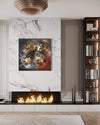 Expansive Abstract Artwork | Vibrant Large Canvas Painting in Contemporary Living Room