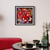 "Fly Away" Signed Edition Abstract Art Print - Vibrant Butterflies in Red and Purple on Canvas