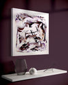 Vibrant abstract artwork | Pollock Abstract "Paradise Lost" 30x30" canvas on display in modern home setting
