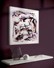 Vibrant abstract artwork | Pollock Abstract "Paradise Lost" 30x30" canvas on display in modern home setting