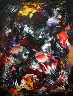 Vibrant Abstract Canvas Art | Eternal Note I by Paresh Nrshinga