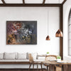 Taupe Abstract Art | Mocha Symphony 100x130cm - Large abstract painting with warm earthy tones and dynamic brushstrokes, showcased in a modern living space.