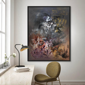 Captivating Abstract Artwork | Mocha Symphony | Large Framed Painting