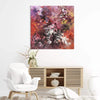 Vibrant multicolor abstract canvas art | Earthy autumn-inspired abstract painting with bold brushstrokes and a warm color palette | Large modern abstract artwork for contemporary home decor