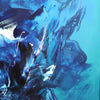 Vibrant Blue Abstract Canvas Art | Emotions 100x100cm