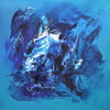 Abstract Blue Wall Art | Emotions 100x100cm
Vibrant abstract square artwork featuring rich blue tones and dynamic brushstrokes, creating an emotive and visually striking piece of modern art.