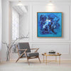 Large Blue Abstract Painting | Vibrant Emotions | Paresh Nrshinga Art
