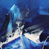 Vibrant Blue Abstract Art | Emotions 100x100cm