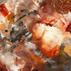 Vibrant Abstract Artwork | Swirling Earthy Tones and Textures