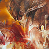 Vibrant abstract artwork with warm earthy tones and textured brushstrokes, creating a captivating contemporary composition.