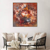 Contemporary Abstract Art | The Furthest Star II 110x110cm
Large abstract painting with vibrant earthy colors, displayed in a modern living space.