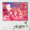 Vibrant Abstract Art | Lush Pink Brushstrokes on Canvas