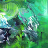Vibrant Abstract Art | Bold Green Brushstrokes