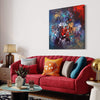 Vibrant abstract artwork | Multicolour abstract canvas | Earthy colour abstract painting | Large modern artwork for living room