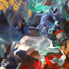 Vibrant Abstract Artwork | Multicoloured Expressionist Painting