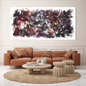 Extra Large Painting | Constellations 36x72"
This captivating abstract landscape painting features a vibrant mix of earthy colors, bold brush strokes, and dynamic visual elements that create a captivating and modern artwork. The large canvas size and striking abstract design make this piece a stunning focal point for any contemporary living space.