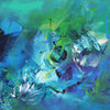 Teal Abstract Dreamscape | Vibrant Earthy Artwork | Large Canvas Painting