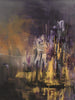 Dramatic Abstract Landscape | Earthy Tones, Bold Brushstrokes in Large Canvas Painting