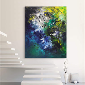 Vibrant abstract landscape canvas art | Chasing the Sunshine